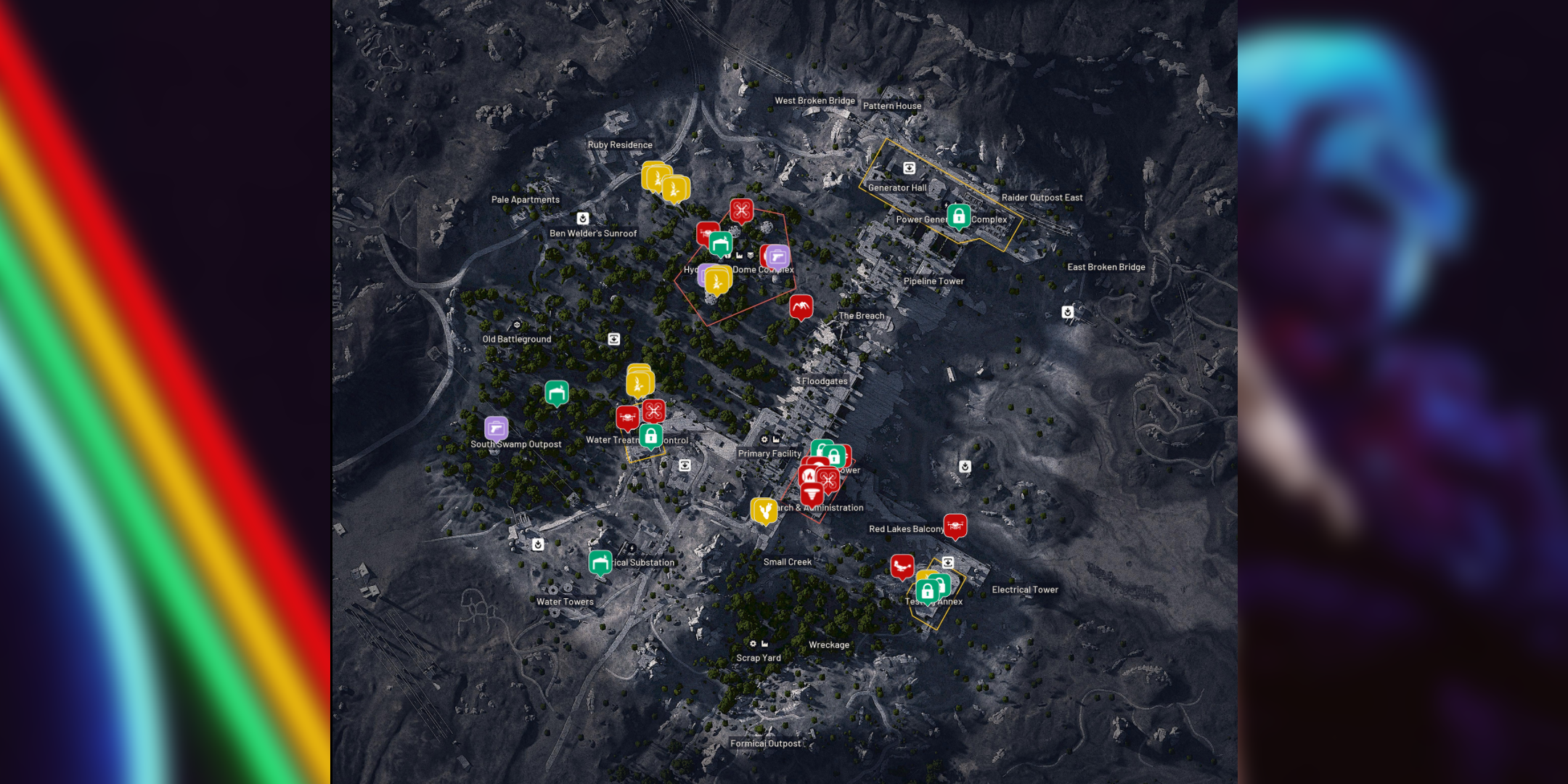 Интерактивная карта боевых действий в Arc Raiders: Dam Battlegrounds